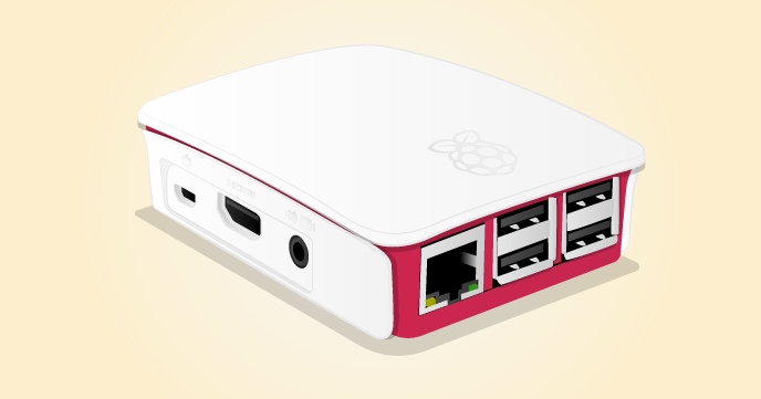 raspberry pi original enclosure box - white, red